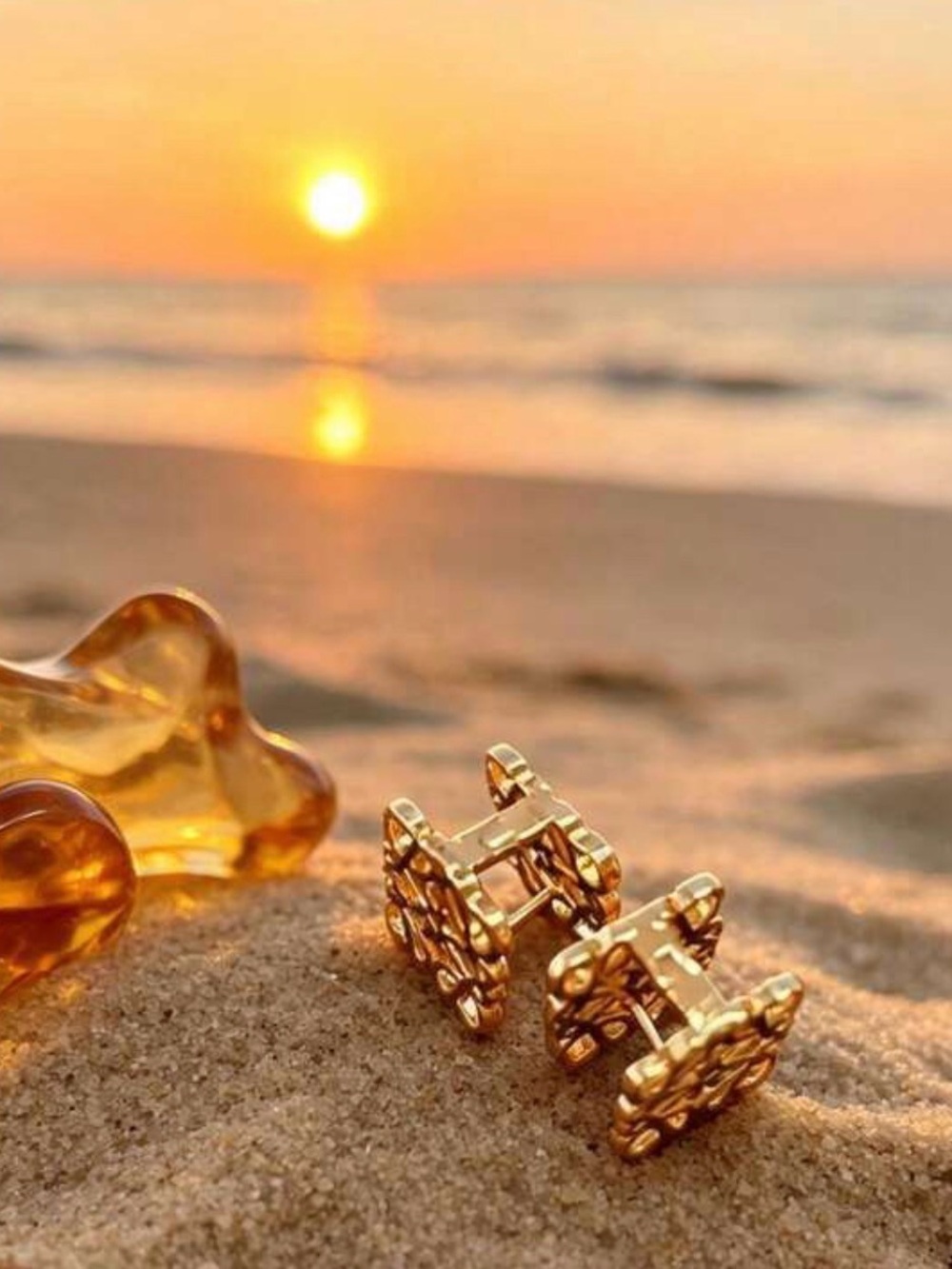 Gold Floral Cluster Cufflinks - Women's Jewelry